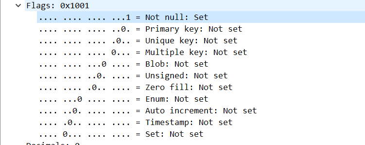 (0x1001是我捕捉的正常mysql流量与此无关)